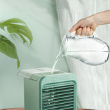 Home Mini Air Conditioner Portable Air Cooler Fan Air Conditioner Light Desktop Air Cooling Fan USB Personal Space Cooler